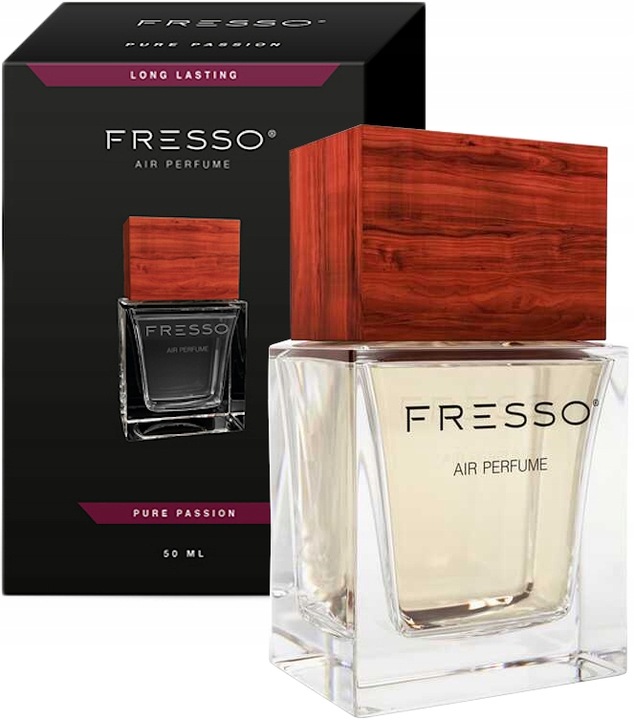 Fresso Pure Passion Auto-Parfüm 50 ml – intensiver Duft aus Mandarine, Pfirsich, Apfel, Rosen, Ylang-Ylang und Vanille für Auto und Innenräume