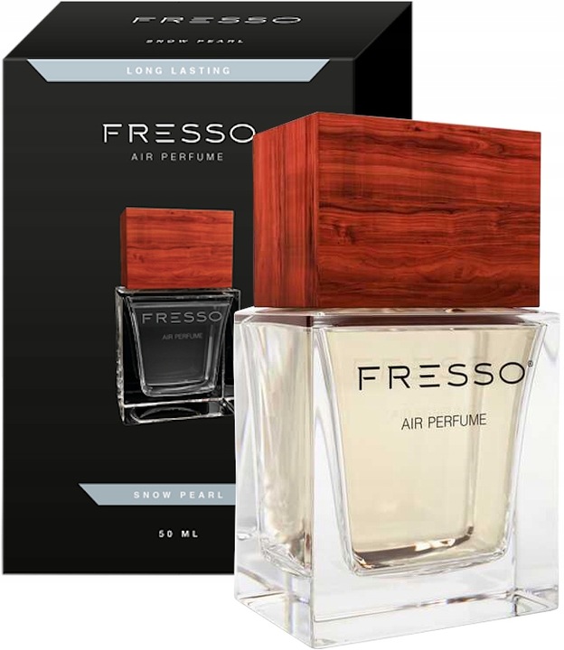 Fresso Snow Pearl Auto-Parfüm 50 ml – frischer Duft aus Zitrus, Jasmin, Ylang-Ylang und Vanille für Auto und Innenräume