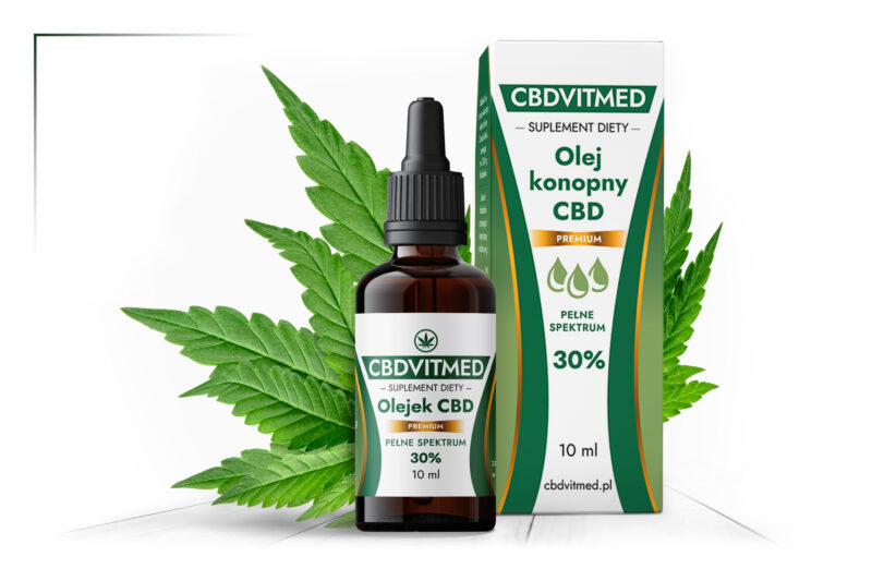 CBD Öl 30% CBDVITMED natürliches Hanföl Vollspektrum 10 ml grün-braun