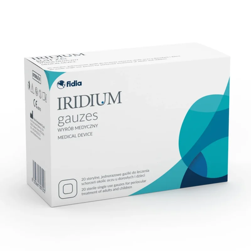 Iridium Mullkompressen – sterile Einwegkompressen für die Reinigung und Pflege der Augenlider und Wimpern