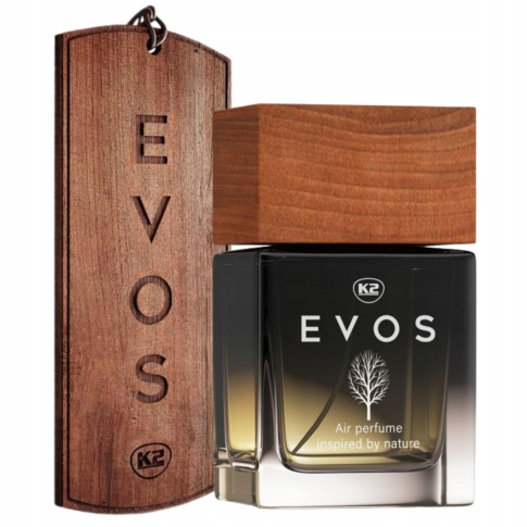 K2 EVOS BOSS Set – Auto-Parfum 50ml und Holz-Duftanhänger, eleganter, maskuliner Duft für das Auto.