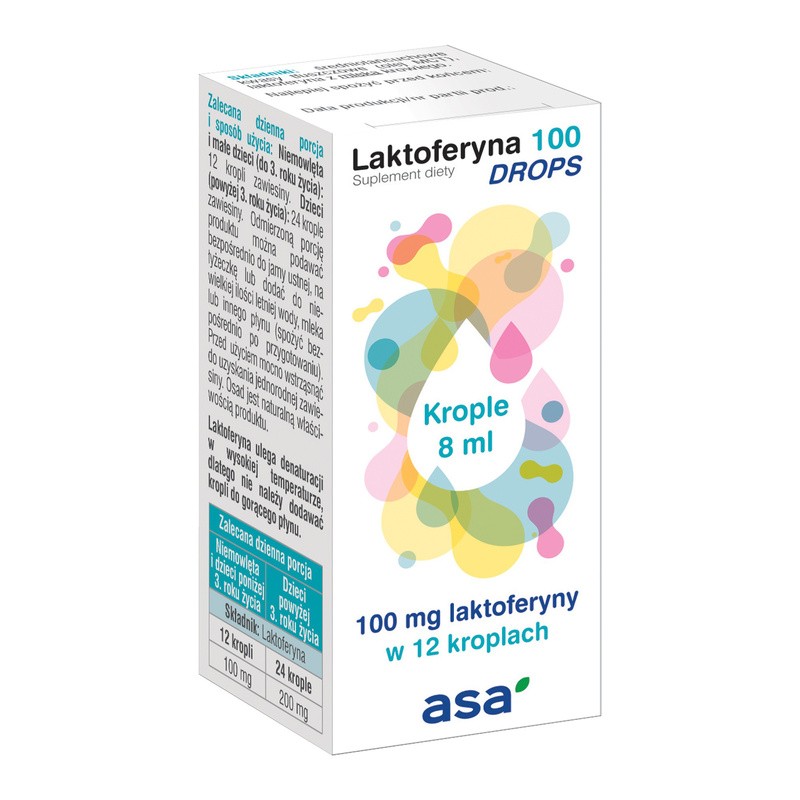 Laktoferrin 100 Drops – Laktoferrin Tropfen für Säuglinge, Kleinkinder und Kinder, 8 ml