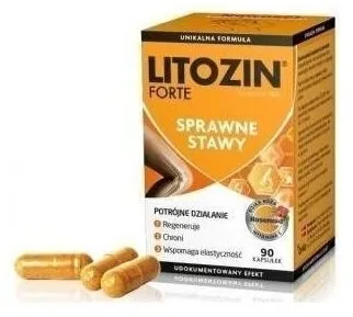 Litozin Forte 90 Kapseln Nahrungsergänzung zur Unterstützung der Gelenkbeweglichkeit und Knorpelgesundheit mit Kollagen und Wildrose