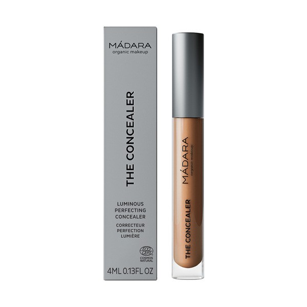 Madara Luminous Perfecting Concealer Amber 60 – natürlicher Concealer mit mittlerer Deckkraft, kaschiert Augenringe, Rötungen und sorgt für strahlende Haut.