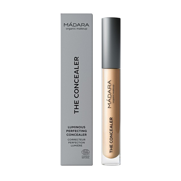 Madara Luminous Perfecting Concealer Honey 35 – natürlicher Concealer mit mittlerer Deckkraft, kaschiert Augenringe, Rötungen und sorgt für strahlende Haut.