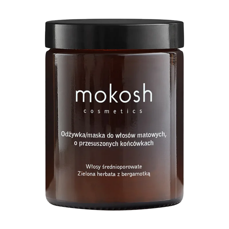 Mokosh Haarmaske und Conditioner Grüner Tee Bergamotte für stumpfes Haar und trockene Spitzen 180 ml