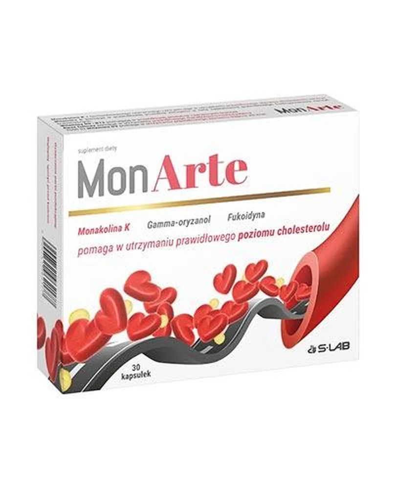 MonArte Kapseln mit Monacolin K und Bergamotte zur Unterstützung des Cholesterinspiegels 30 Stück