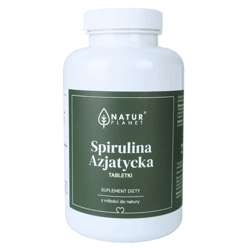 Natur Planet Asiatische Spirulina – 500 Tabletten. Pflanzliches Protein und Antioxidantien zur Unterstützung von Stoffwechsel, Immunsystem und gesunder Ernährung.