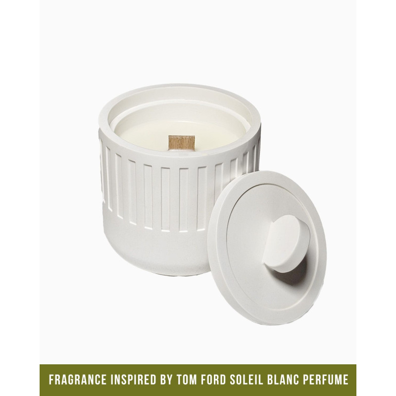 Sojawachskerze Reine Eleganz 160 ml inspiriert von Tom Ford Soleil Blanc