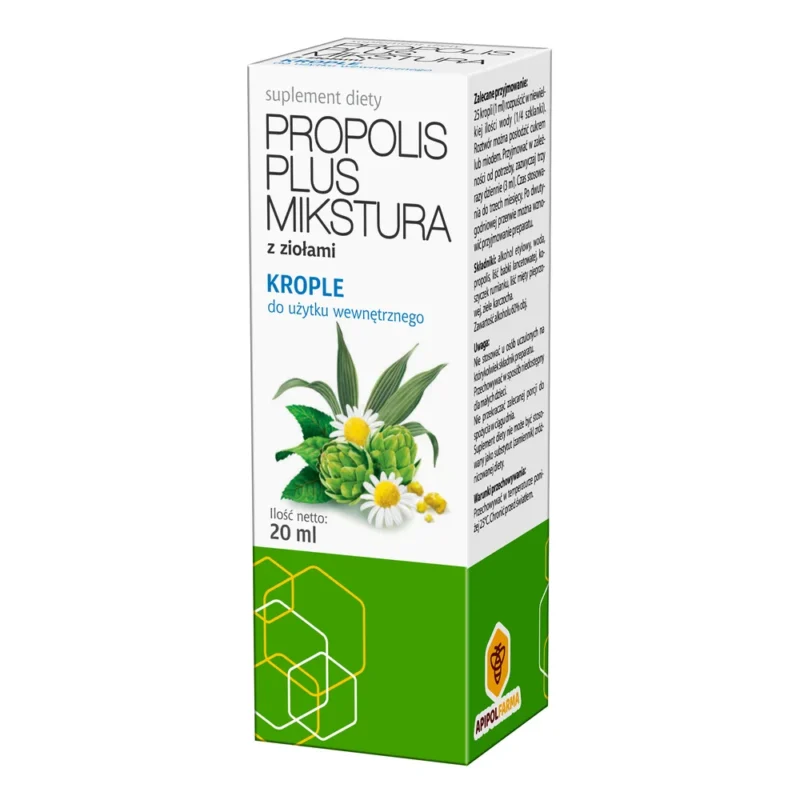 Propolis Plus Tinktur Tropfen – 20 ml mit Propolis und Kräutern. Unterstützt die Verdauung und fördert harmonische Körperfunktionen.