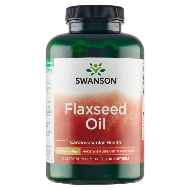 Swanson Flaxseed Oil Omega 3-6-9 1000 mg Leinöl Kapseln 200 Stück