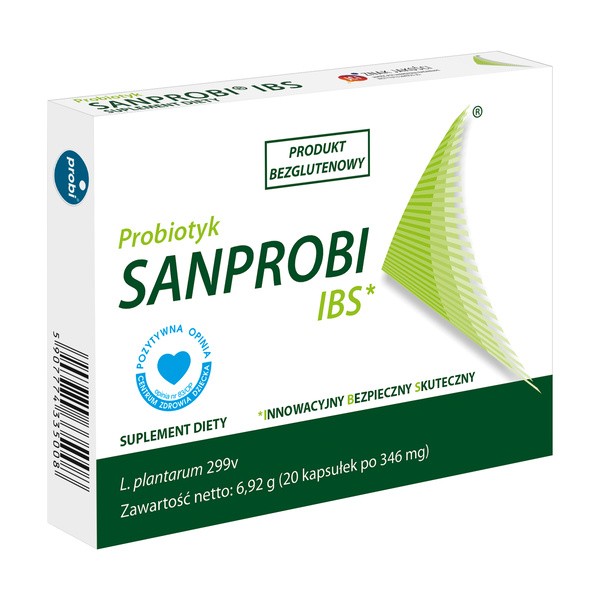 Sanprobi IBS Kapseln mit L. plantarum 299v zur Unterstützung einer gesunden Darmflora bei Kindern und Erwachsenen, glutenfrei