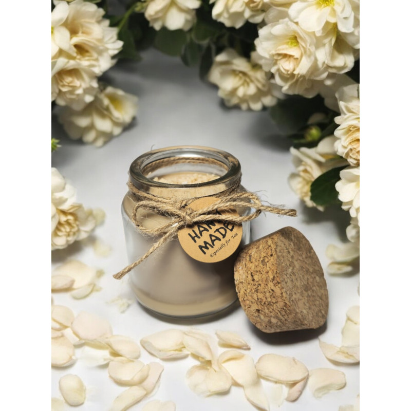 Sojawachskerze Oase der Ruhe 140 ml Caffè Latte im Glasgefäß