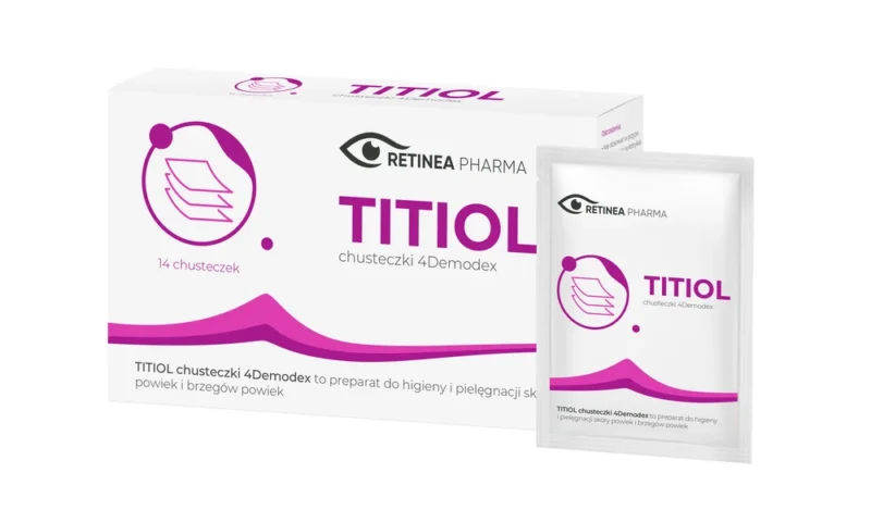 TITIOL 4Demodex Einzeltücher für Augenlider und Lidränder, antiseptische Pflege, Reinigung und Schutz empfindlicher Haut