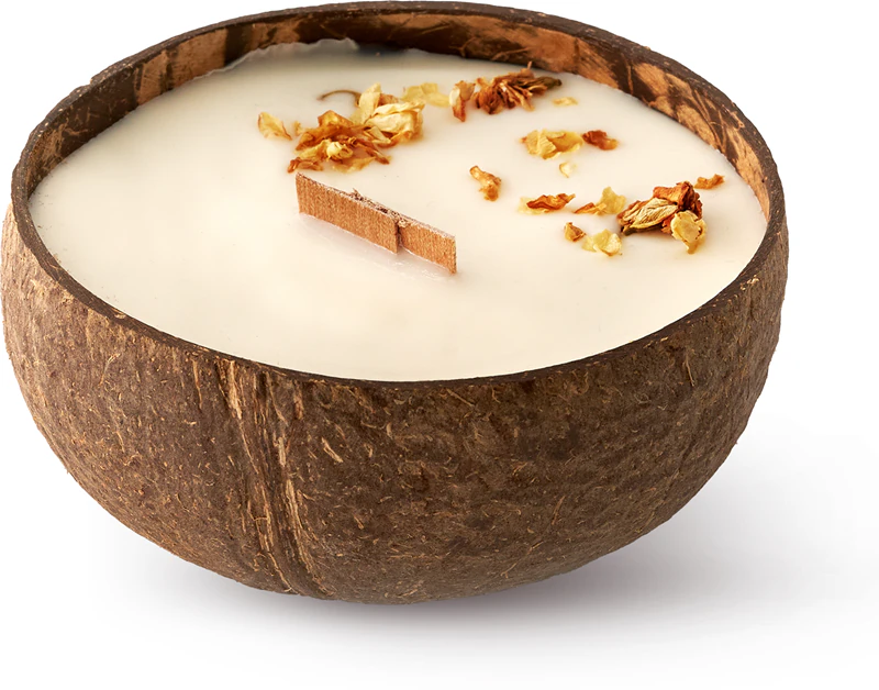 Tropicandle Blooming Jasmine Sojawachskerze 200 ml mit Holzdocht in elegantem Glas