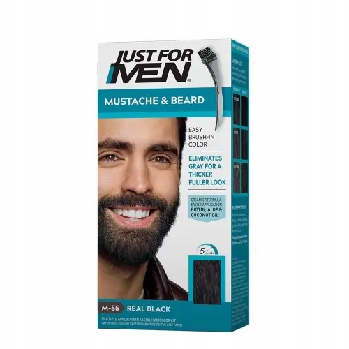 ust For Men Bart- und Schnurrbart Färbegel M55 Naturschwarz