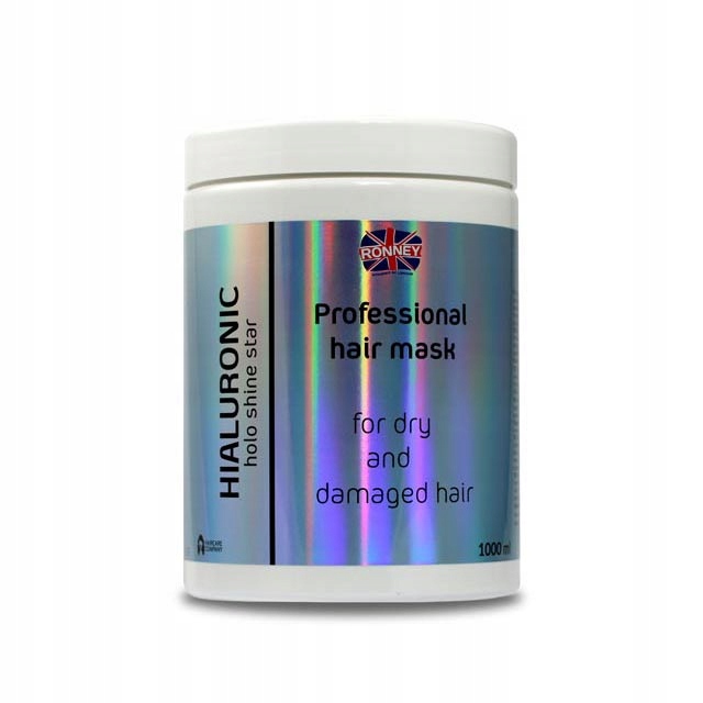 Ronney Holo Shine Star Hialuronic Haarmaske mit Hyaluronsäure für trockenes und geschädigtes Haar, 1000 ml