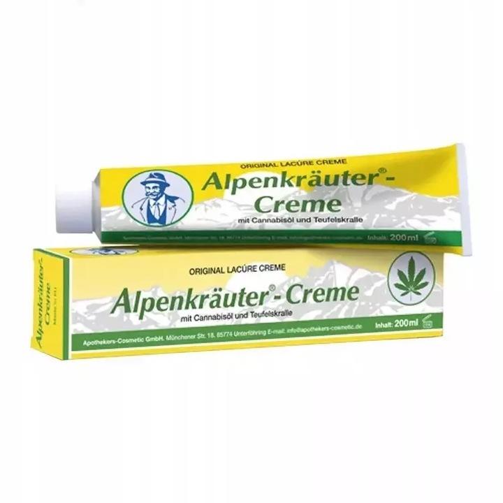 Lacure Alpenkräuter Creme mit Hanföl und Teufelskralle 200 ml