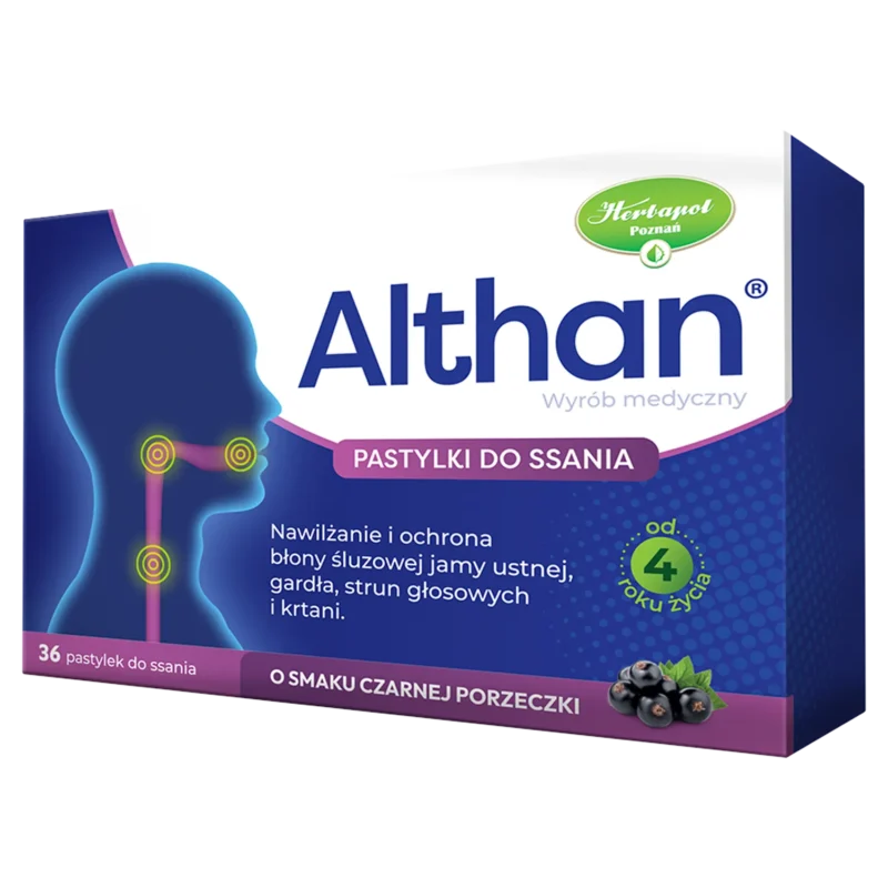 Althan Halspastillen 36 Stück – medizinische Lutschpastillen mit Hyaluronsäure für Hals und Stimmbänder