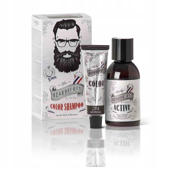 BEARDBURYS Tönungsshampoo 2N Schwarz für Haare und Bart