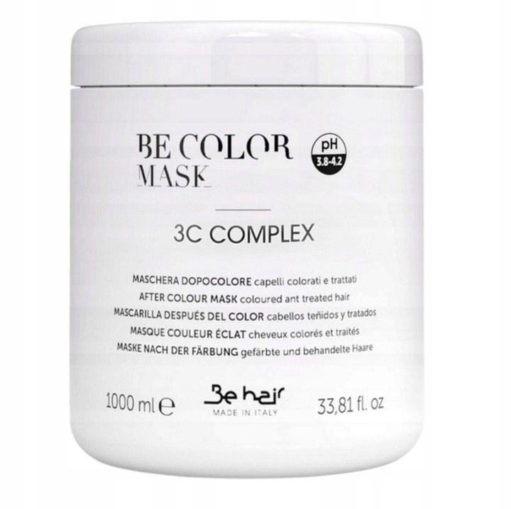 Be Hair Be Color Haarmaske mit Kaviar und Keratin 1000 ml für coloriertes Haar