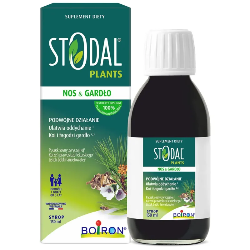 Boiron Stodal Plants Hustensirup 150 ml – pflanzlicher, veganer Sirup für Hals und Atemwege
