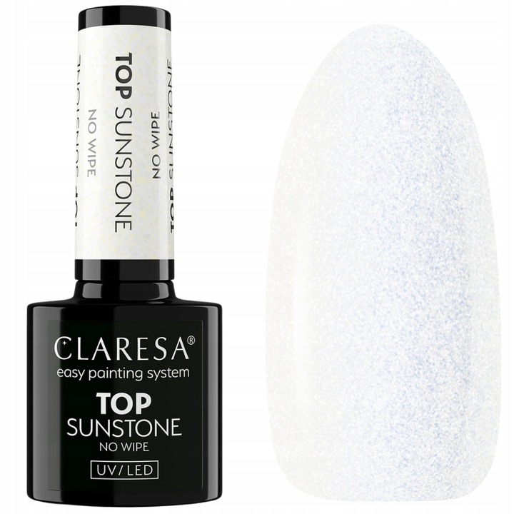 CLARESA Sunstone No Wipe Top Coat mit goldenem Glitzer-Effekt