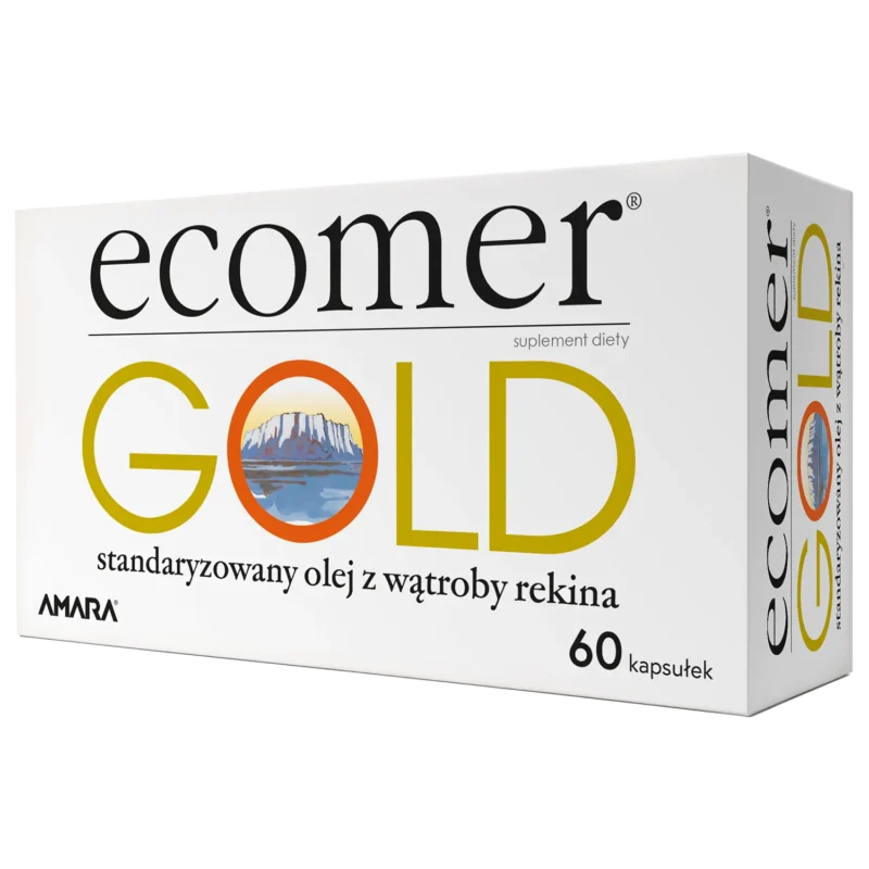 Ecomer Gold Kapseln mit Grönlandhai-Leberöl und Alkylglycerolen – Nahrungsergänzungsmittel, 60 Kapseln