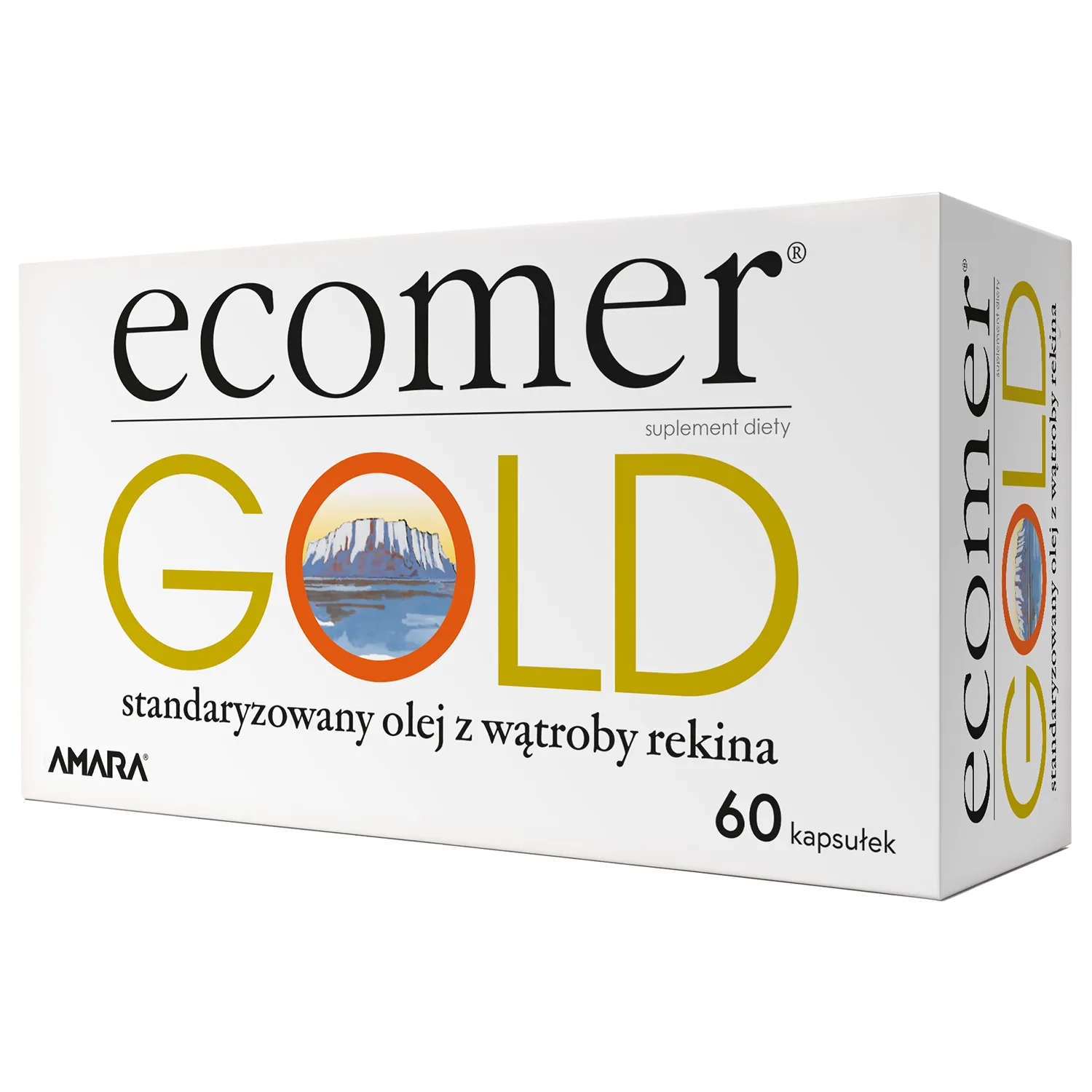 Ecomer Gold Kapseln mit Grönlandhai-Leberöl und Alkylglycerolen – Nahrungsergänzungsmittel, 60 Kapseln