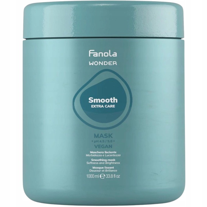 Fanola Wonder Smooth glättende Haarmaske 1000 ml für frizziges und widerspenstiges Haar