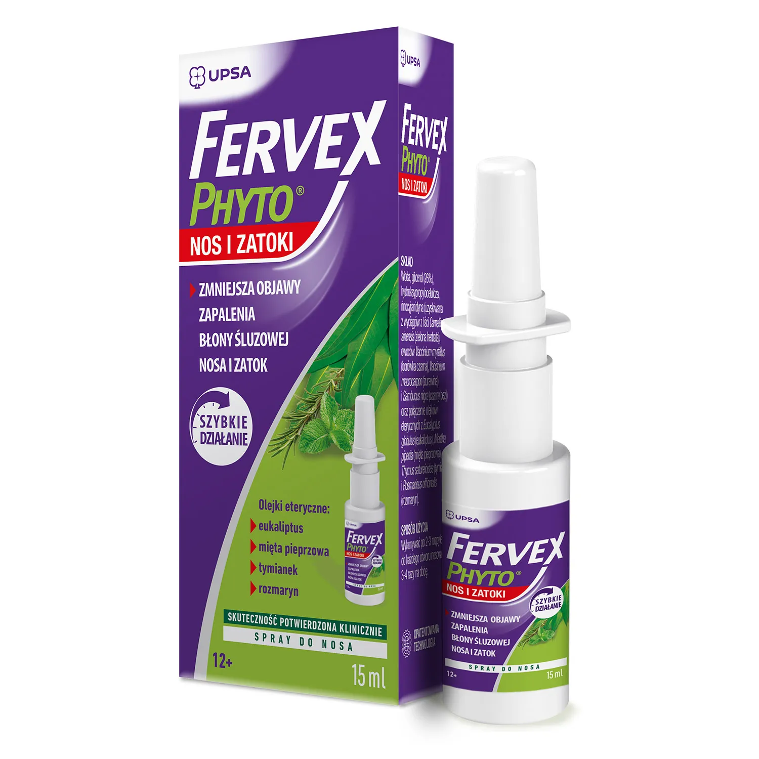 Fervex Phyto Nasenspray 15 ml bei Schnupfen und Nebenhöhlenbeschwerden