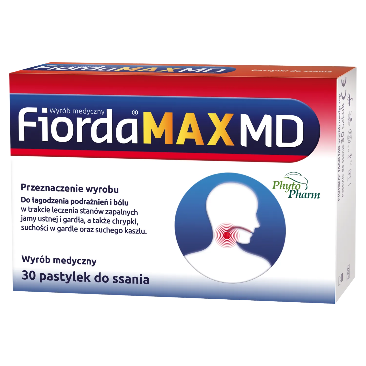 Fiorda Max MD Lutschpastillen 30 Stück – medizinische Halspastillen bei Halsschmerzen und Reizungen