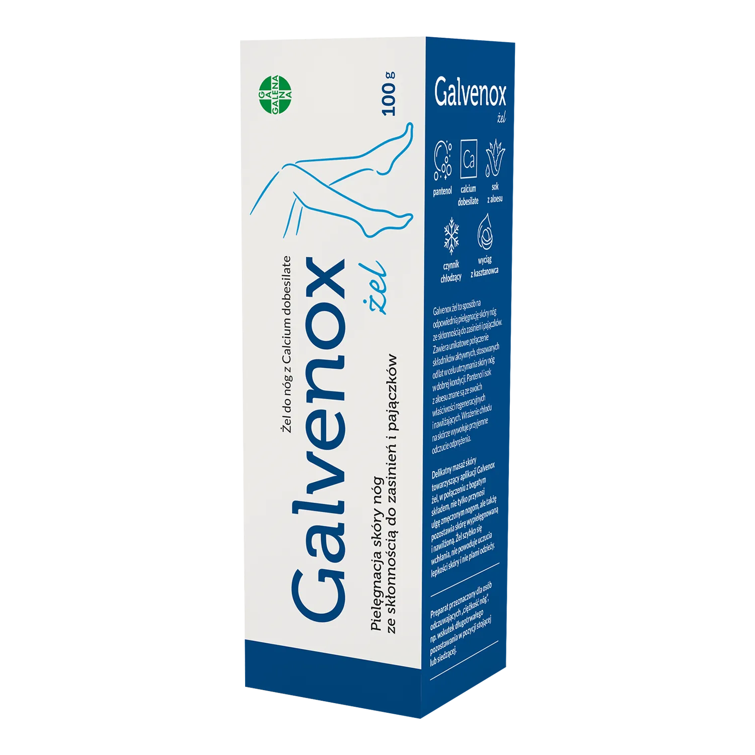 Galvenox Gel 100 g kühlendes Beinpflege-Gel bei schweren Beinen und Besenreisern