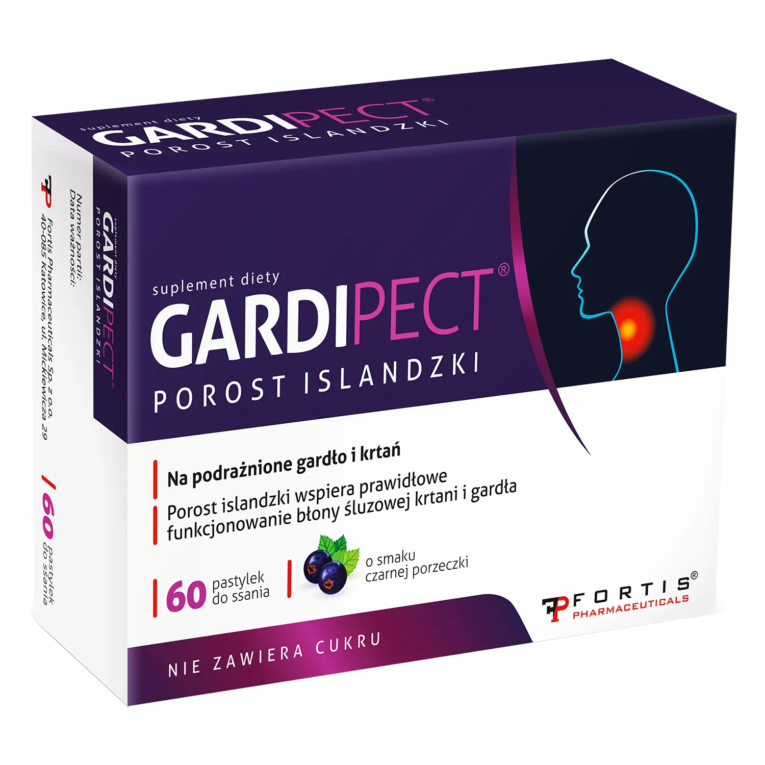 Gardipect Isländisch Moos Lutschtabletten Schwarze Johannisbeere 60 Stück