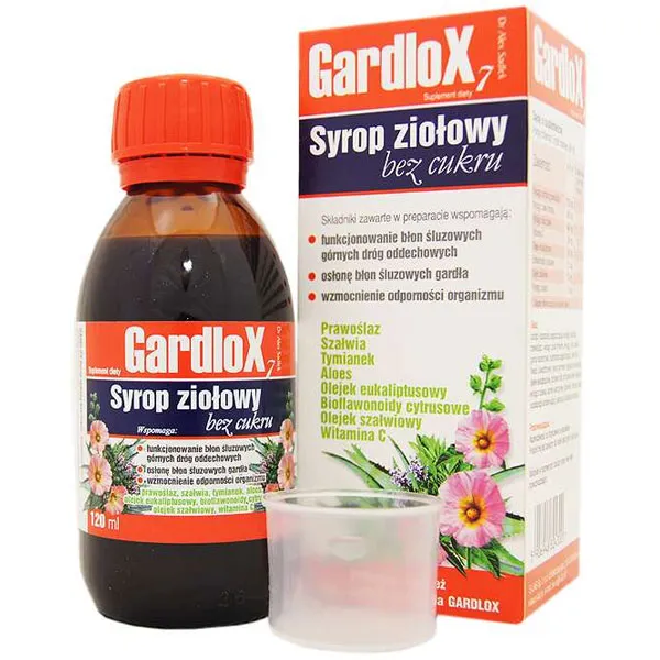 GardloX Kräuter Hustensirup ohne Zucker 120 ml – pflanzlicher Sirup für Hals und Atemwege