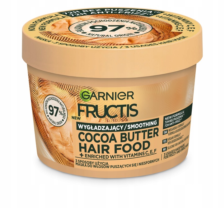Garnier Fructis Cocoa Butter Hair Food Haarmaske 400 ml Anti-Frizz