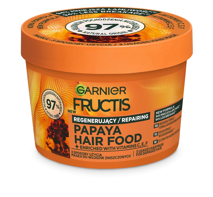 Garnier Fructis Papaya Hair Food Haarmaske 400 ml für geschädigtes Haar