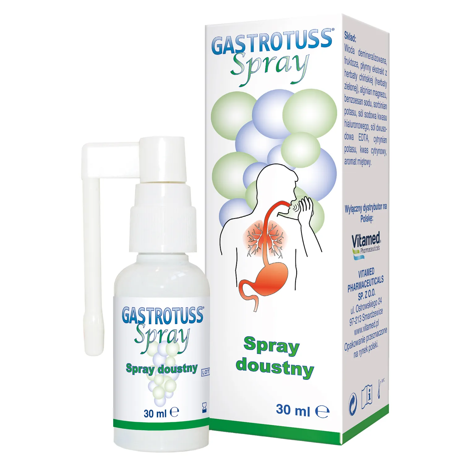Gastrotuss Anti-Reflux Mundspray bei Halsreizungen
