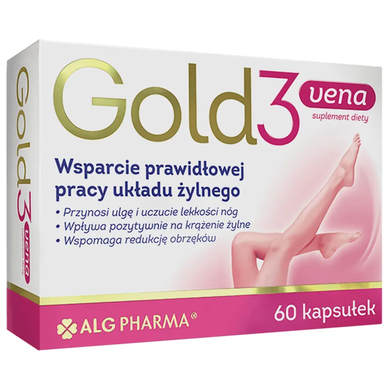Gold3vena Venenkapseln mit Mäusedorn Hesperidin und Vitamin C 60 Kapseln
