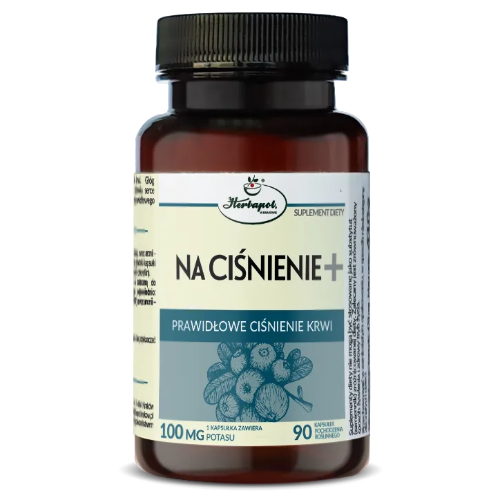 Herbapol Blutdruck+ Kapseln mit Kalium, Weißdorn, Aronia und Knoblauch zur Unterstützung des Blutdrucks