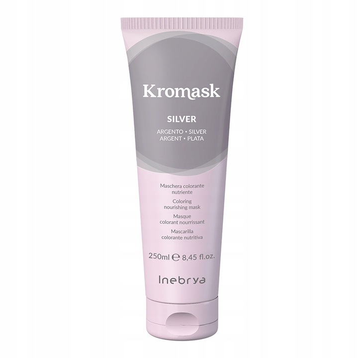 Inebrya Kromask Silver färbende Maske 250 ml zur Neutralisierung von Gelbstich und Pflege der Haare