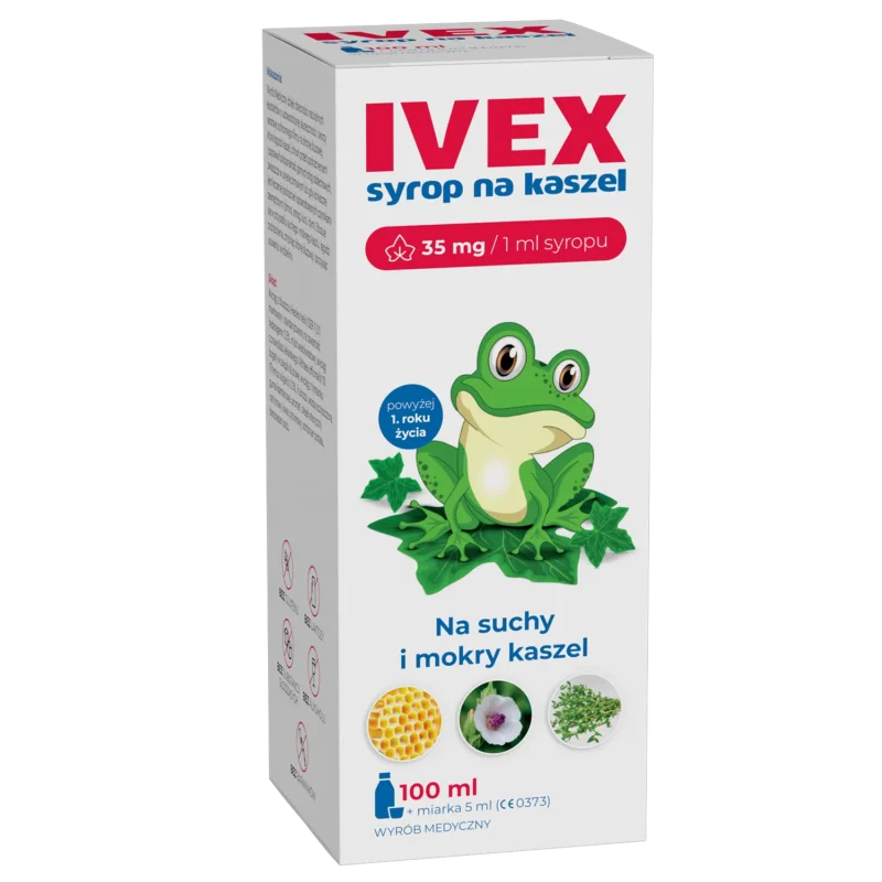Ivex Hustensirup 100 ml – medizinischer Sirup bei trockenem und feuchtem Husten für Kinder ab 1 Jahr