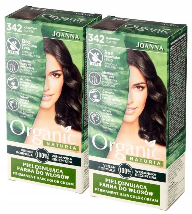 Joanna Naturia Organic Haarfarbe 342 Kaffee Braun