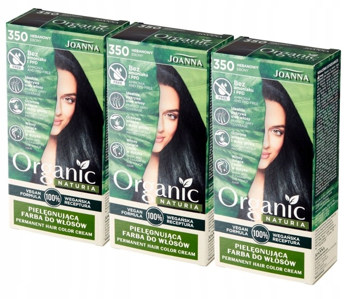 Joanna Naturia Organic Haarfarbe Ebenholz 350 Schwarz