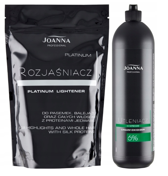 Joanna Professional Platinum Lightener Haaraufheller 450 g mit Cream Oxidizer 6% 1000 ml