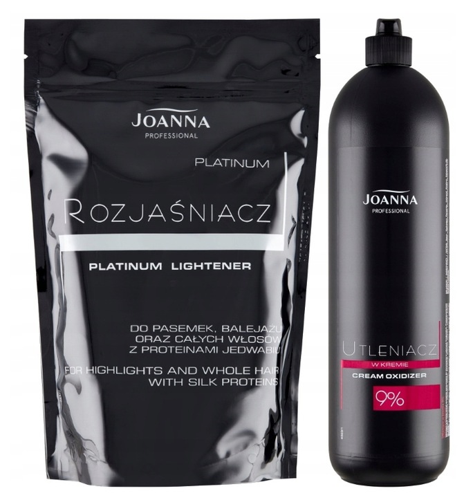 Joanna Professional Platinum Lightener Haaraufheller 450 g mit Cream Oxidizer 9% 1000 ml