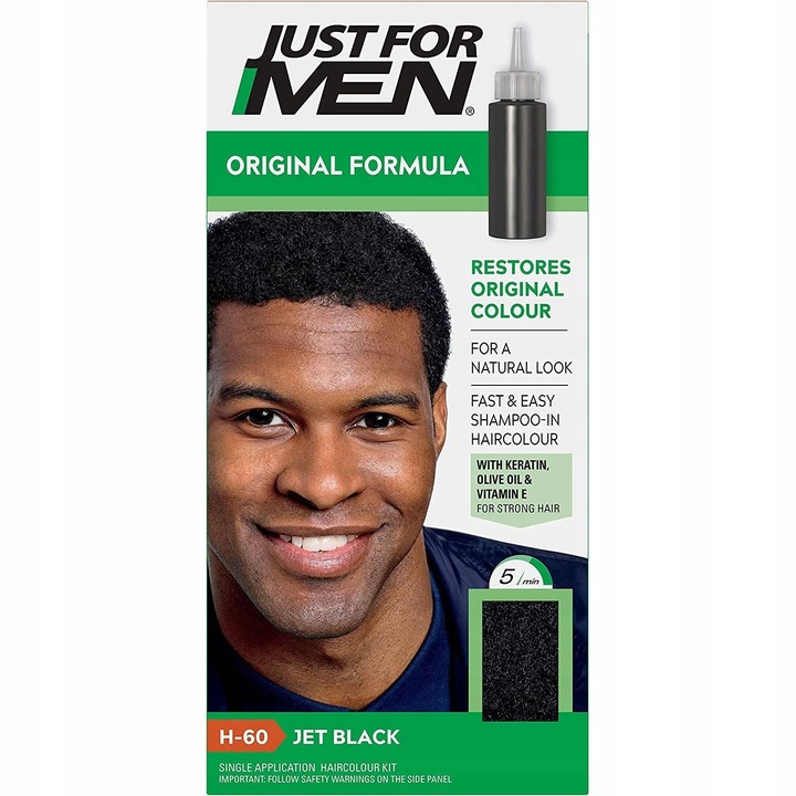 Just For Men H-60 Natural Jet Black Tönungsshampoo für Männer 66ml