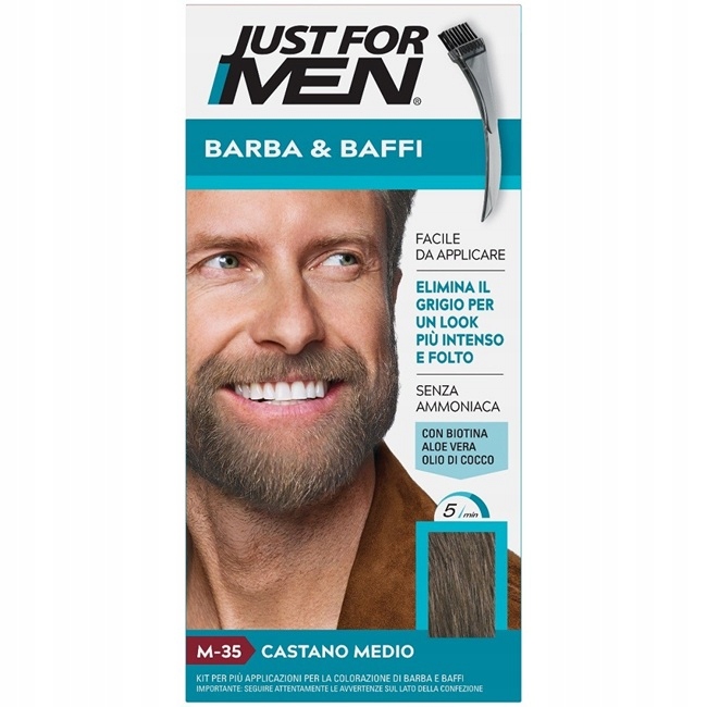 Just For Men Bartfarbe M35 Mittelbraun Grauhaar-Reduzierer