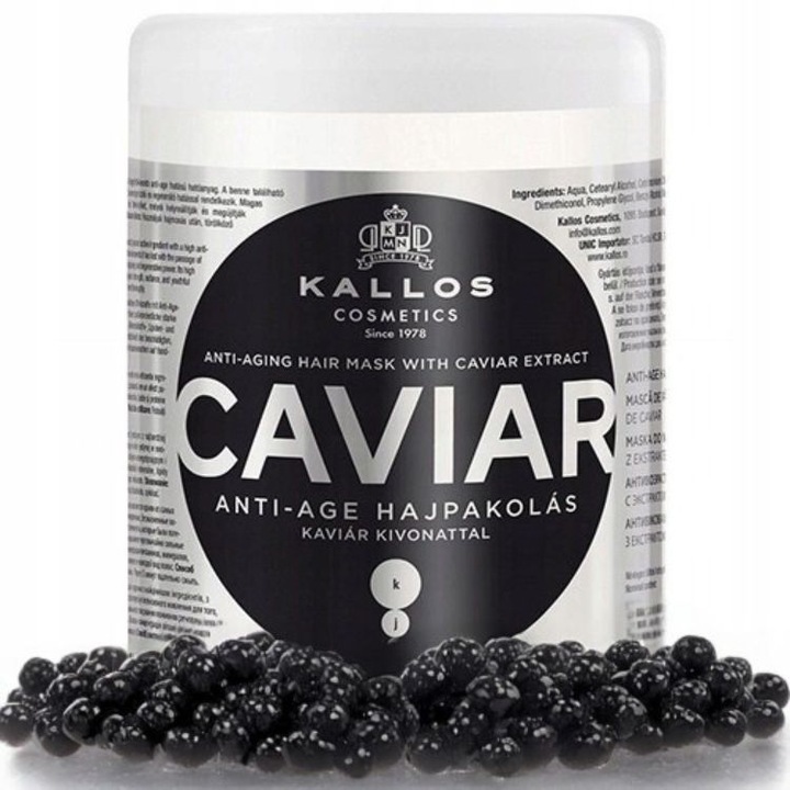 Kallos Caviar regenerierende Haarmaske 1000 ml für geschädigtes Haar