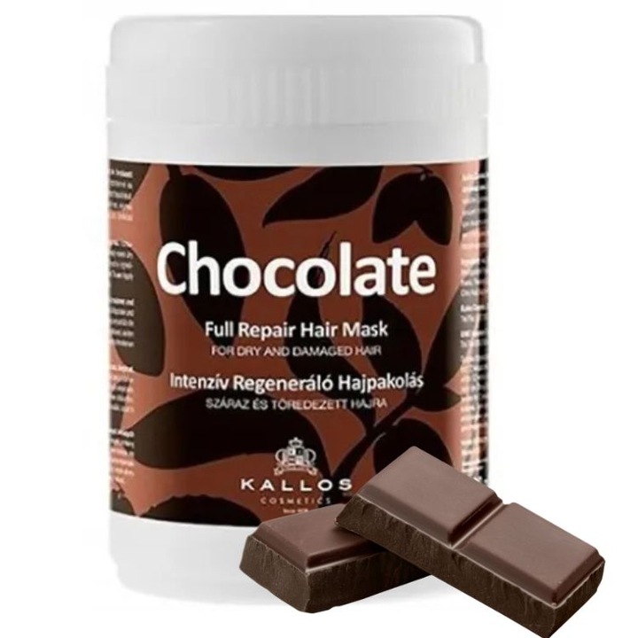 Kallos Chocolate regenerierende Haarmaske 1000 ml für trockenes Haar